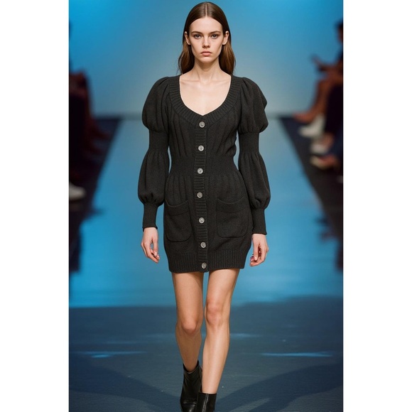 Junya Watanabe Comme des Garçons Wool Puff Sleeve Cardigan Small Japan RARE FIND - Picture 1 of 16